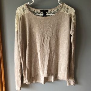 Forever 21 lace detail sweater top